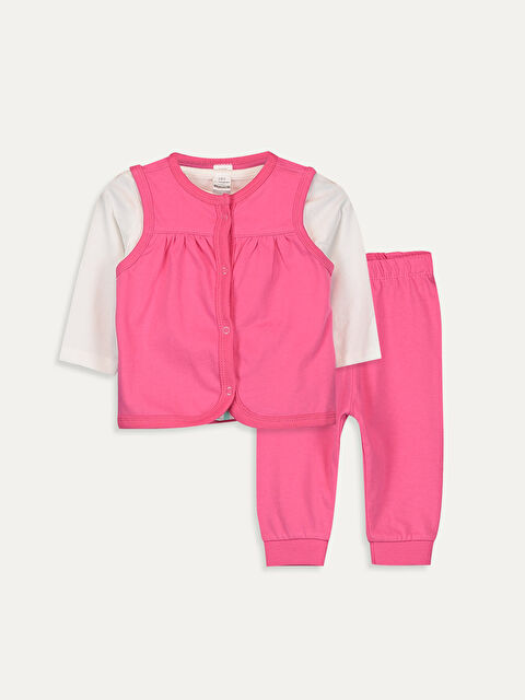 LCW baby Baby Girl's Cotton 3-pack Set - 9S1975Z1-FDU