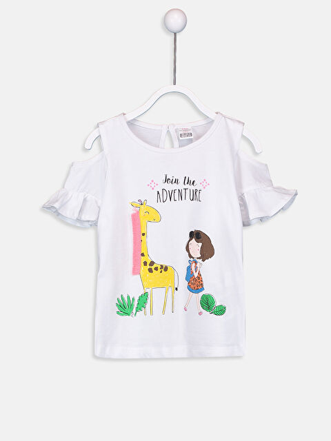 LCW baby T-shirt pour Bébé Filles à Manches Courtes et Col Rond - 9SJ012Z1-E5X