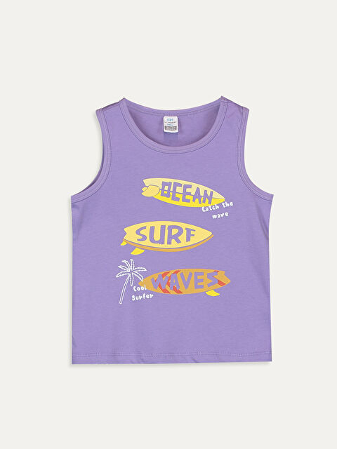 LCW baby Crew Neck Short Sleeved Baby Boy Singlet - 9SY358Z1-GQL