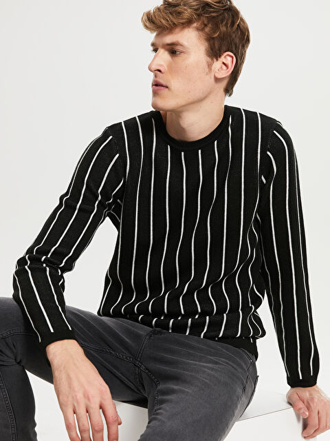 XSIDE მამაკაცები შავი სვიტერი - 9WV802Z8-CVL