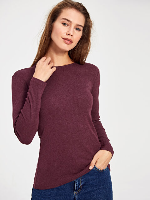 LCWAIKIKI Basic Basic Neck Long Sleeve Shirts - 9W2580Z8-D6U