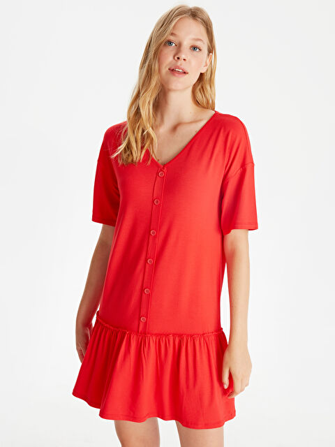 LCW Vision Woman RED Dress - 9WJ383Z8-GZX
