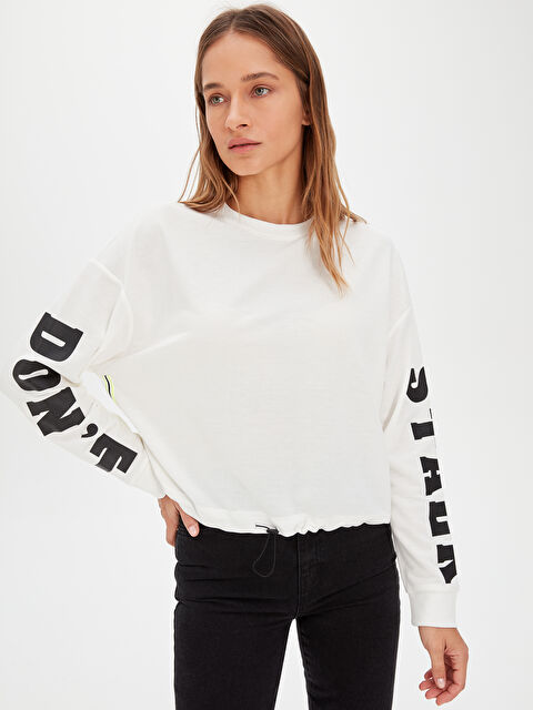 LCW Vision هودي كنزة رياضية قماش كنزة رياضية للسيدات - 9WJ974Z8-EEW