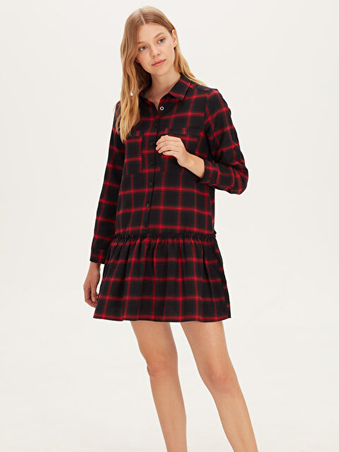 LCW Vision Woman RED Shirt Dress - 9WL144Z8-LPA