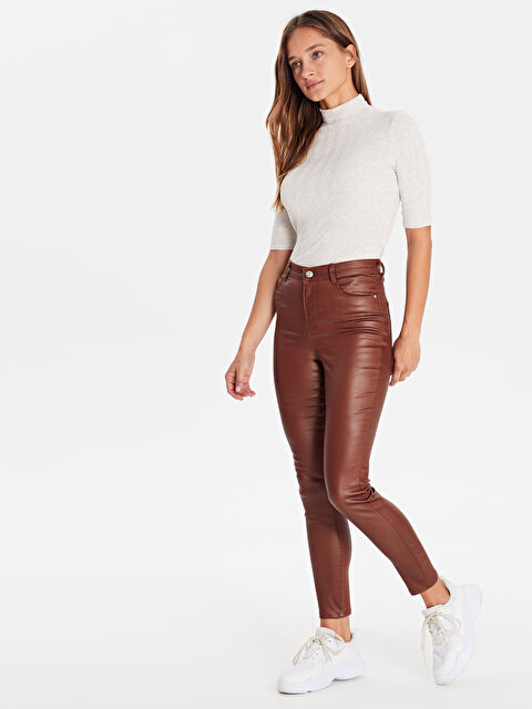 LCW Vision әйелдерге арналған өте тар пішімдегі габардин шалбар - 9WL208Z8-D1M