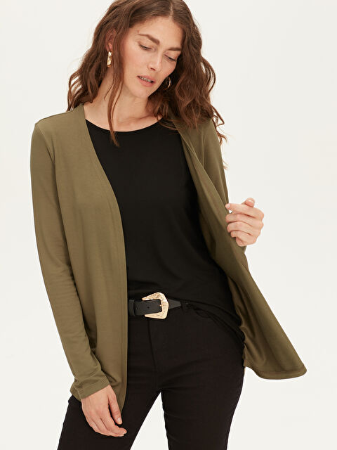 LCW Grace Crew Neck Long Sleeve Viscose Women's T-Shirt - 9WO159Z8-CWH