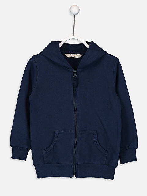 LCW Kids سويت شيرت بسحاب أزرق فتاة - 9W2445Z4-HFH