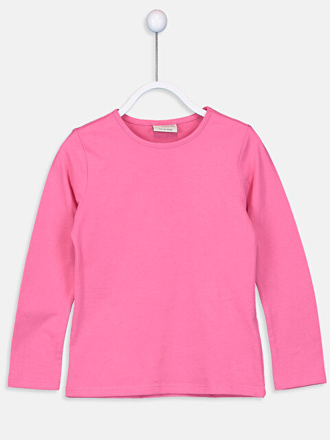 LCW Kids T-Shirt Basique à Manches Longues et Col Rond pour Filles - 9W2619Z4-GUD