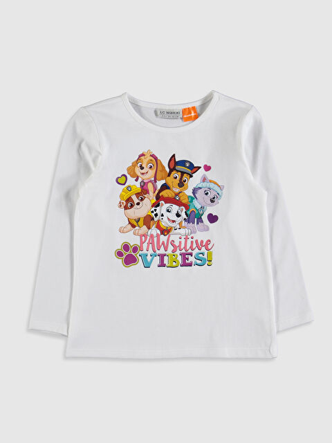 LCW Kids Crew Neck Long Sleeve Girls' T-Shirt - 9WP676Z4-FDU