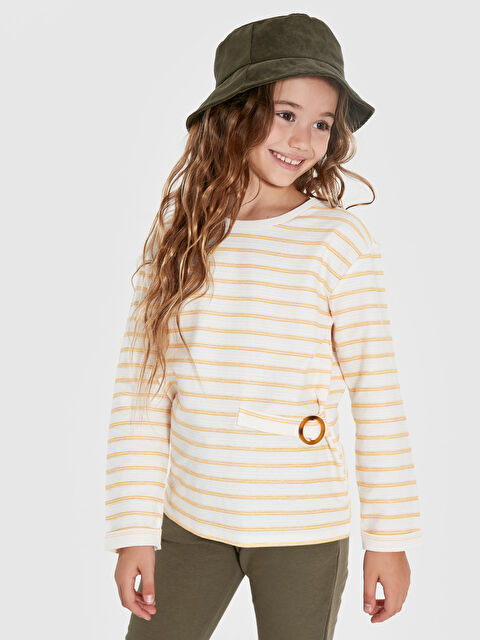 LCW Kids Девочки Жёлтый Свитшот - 9WS809Z4-LKH