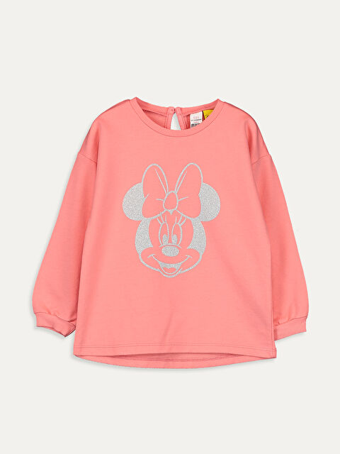 LCW baby Baby Girl's Minnie Mouse Printed Sweatshirt - 9WM139Z1-FMU