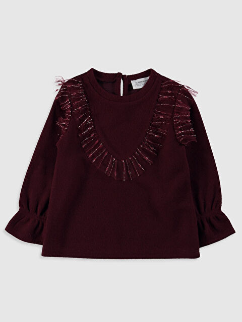 LCW baby Малышки девочки Бордовый Свитшот - 9WU379Z1-HFC