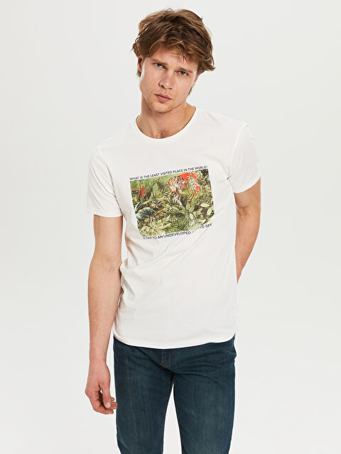 XSIDE Combed Cotton Men's T-Shirt - 0S3229Z8-EEW