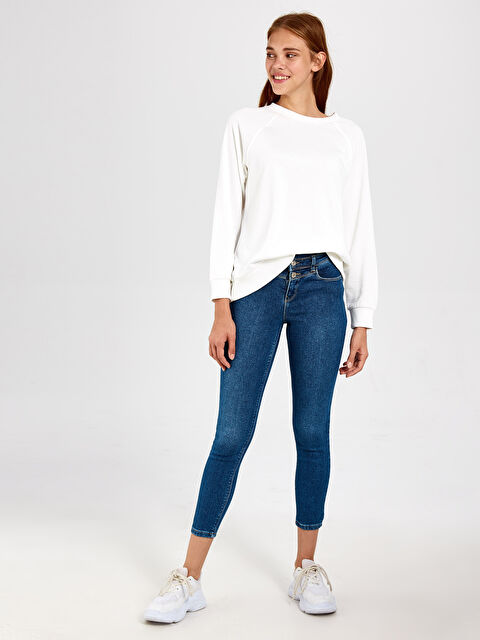 LCW Jeans جينز نسائي بقصة جوبيتر سوبر سكيني ضيقة للغاية - 0S6911Z8-507