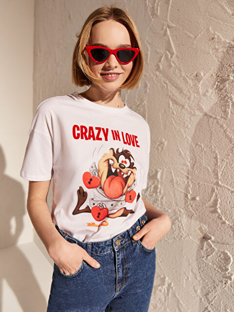 LCW Vision Crew Neck Short Sleeve Women's T-Shirt - 0SI706Z8-E5X