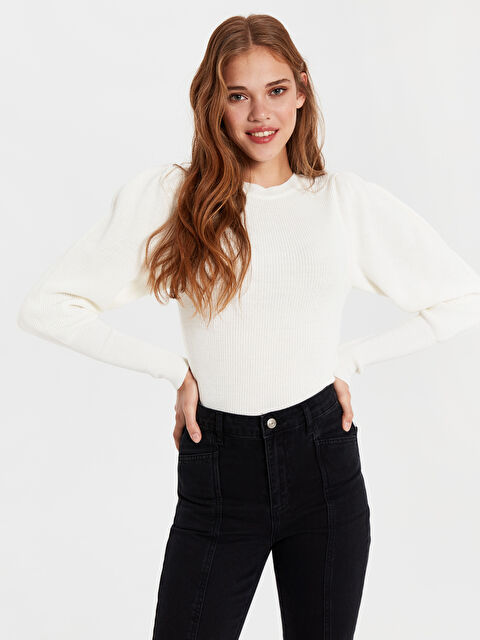 LCW Vision Crew Neck Long Sleeve Women's Sweater - 0SM509Z8-FEU