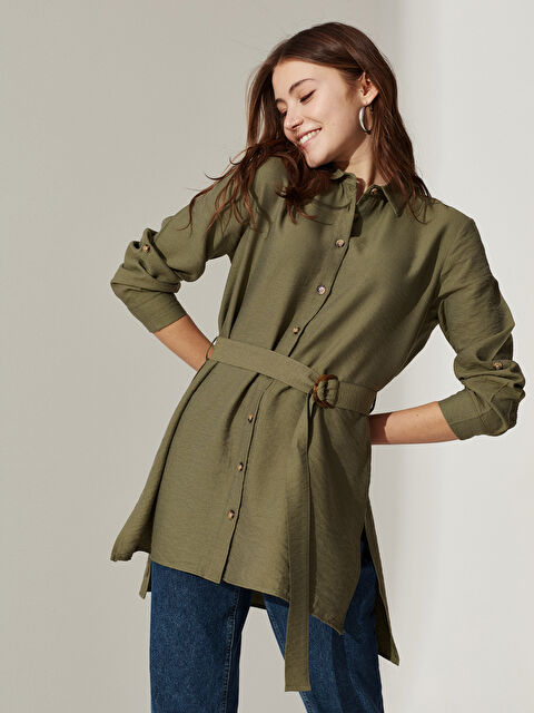 LCW Vision Long Sleeve Poplin Women's Tunic - 0SN422Z8-H1Z