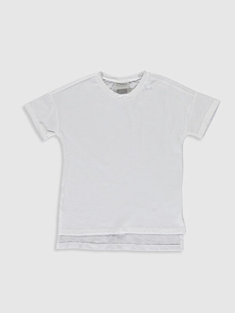 LCW Kids Crew Neck Short Sleeve Girls' T-Shirt - 0S4992Z4-E5X