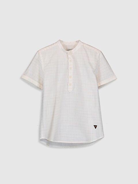 LCW Kids Chemise Garçon Col Mao Manches Courtes Popeline - 0S5156Z4-LJX