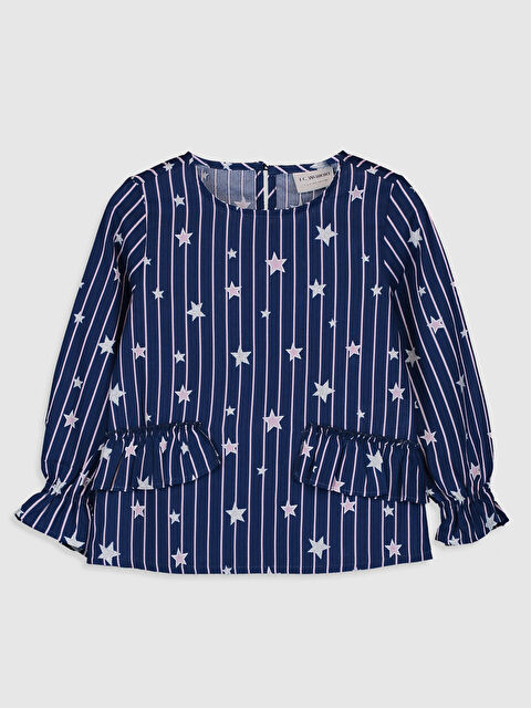 LCW Kids Blouse à Manches Longues pour Filles avec Col Rond - 0S5759Z4-LSJ