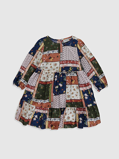 LCW Kids Robe à Col Rond et Manches Longues pour Filles - 0S6231Z4-LS6