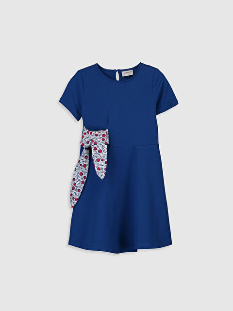 LCW Kids Қыздарға арналған дөңгелек жағалы қысқа жең көйлек - 0S6651Z4-HPQ