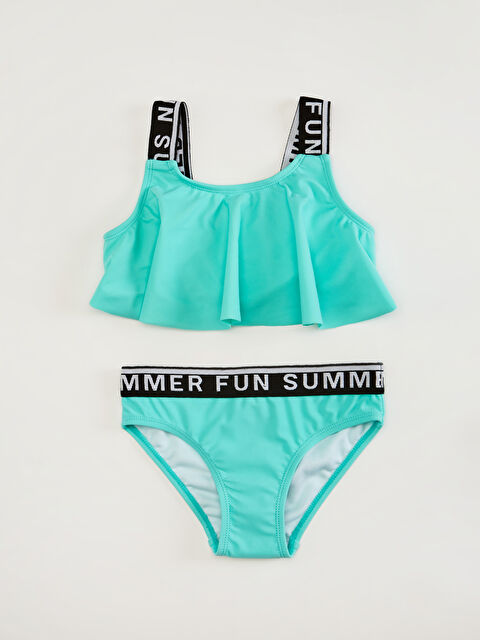 LCW Kids Girl's Bikini With Printed Stretch Fabric - 0S7068Z4-J1R