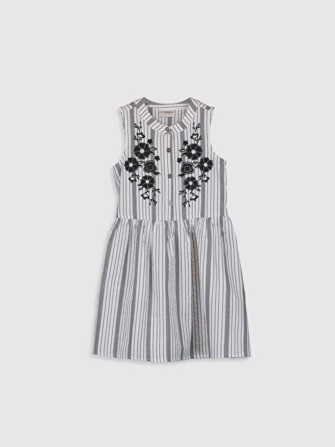 LCW Kids فستان للبنات بياقة دائرية - 0SG478Z4-LFY