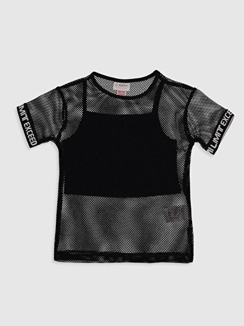 LCW Kids Crew Neck Short Sleeve Girls' T-Shirt - 0SG556Z4-CVL