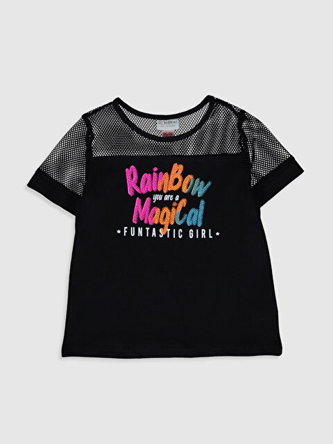 LCW Kids Crew Neck Short Sleeve Girls' T-Shirt - 0SI698Z4-CVL