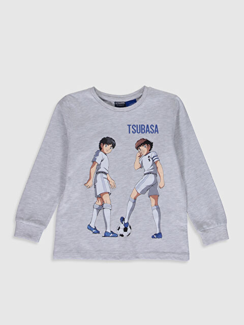 LCW Kids Boy's Tsubasa Printed T-Shirt - 0SD789Z4-LAK