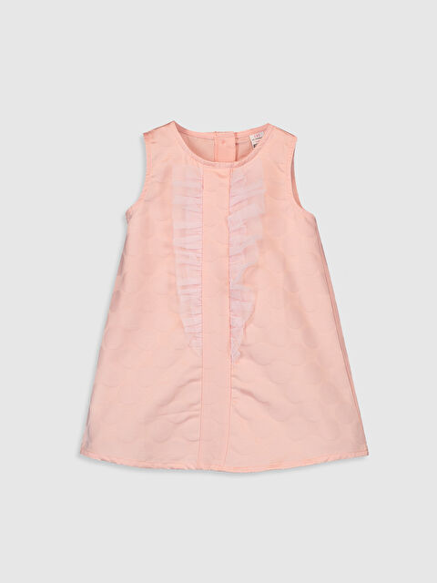 LCW baby Crew Neck Baby Girls' Dress - 0S4095Z1-FXB