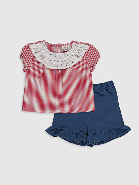 LCW baby Short Sleeved Baby Girl Suit - 0S6461Z1-LPA