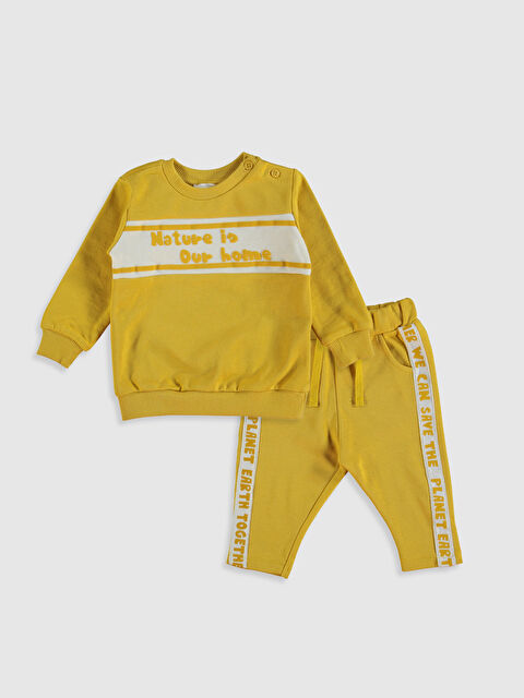 LCW baby Long Sleeved Baby Boy Suit - 0SO432Z1-FLN