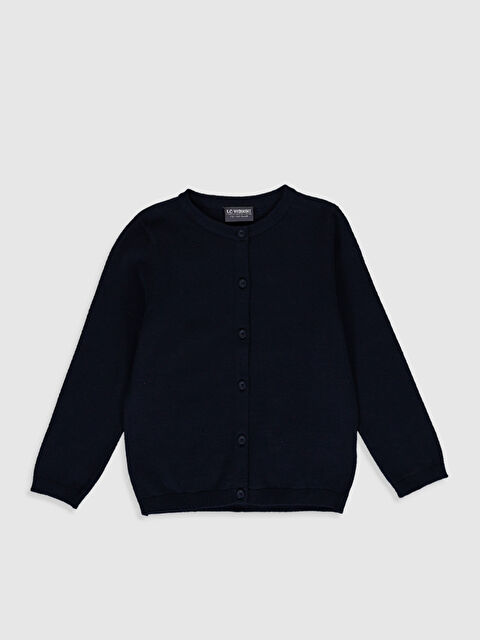 LCW Kids Girl's Lightweight Tricot Cardigan - 0W0009Z4-HRC