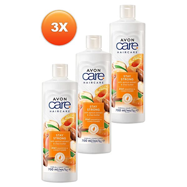 Care Kayısı ve Shea Özü Şampuan ve Saç Kremi 700 Ml. Üçlü Set