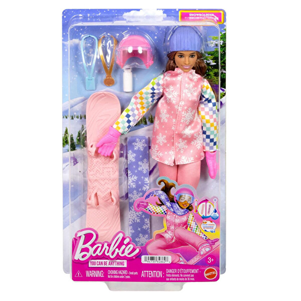 BARBIE Barbie Snowboard Sporcusu Oyun Seti JKF78