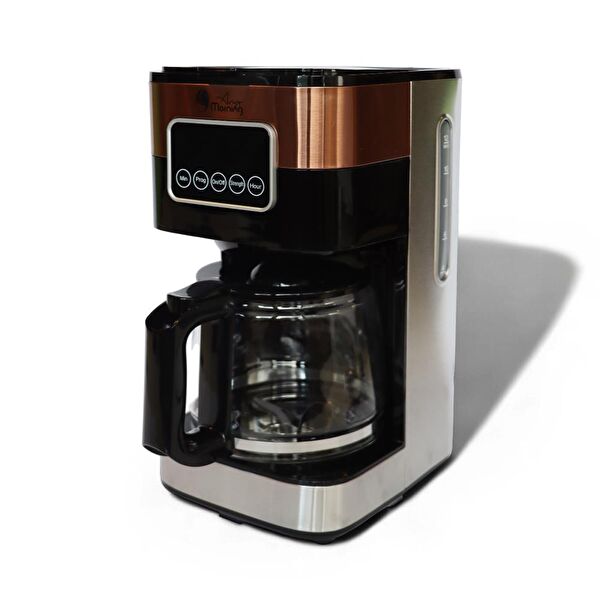 SH21615S Dokunmatik Ekranlı Zaman ve Aroma Ayarlı Filtre Kahve Makinesi Bakır Rengi