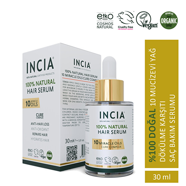 %100 Doğal Saç Bakım Serumu Biberiye Yağı Saç Dökülmesi Karşıtı 10 Değerli Yağ 30 ml