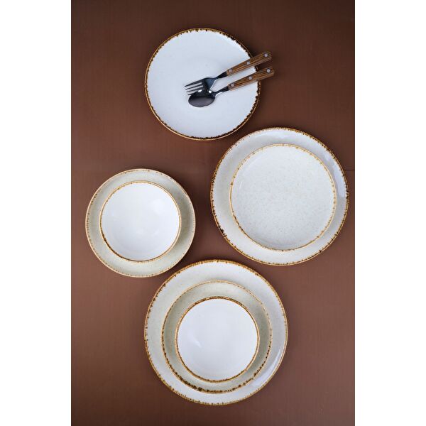 Porselen Sofia Vena Tarçın Yemek Takımı 6 Kişilik 24 Parça S302451103