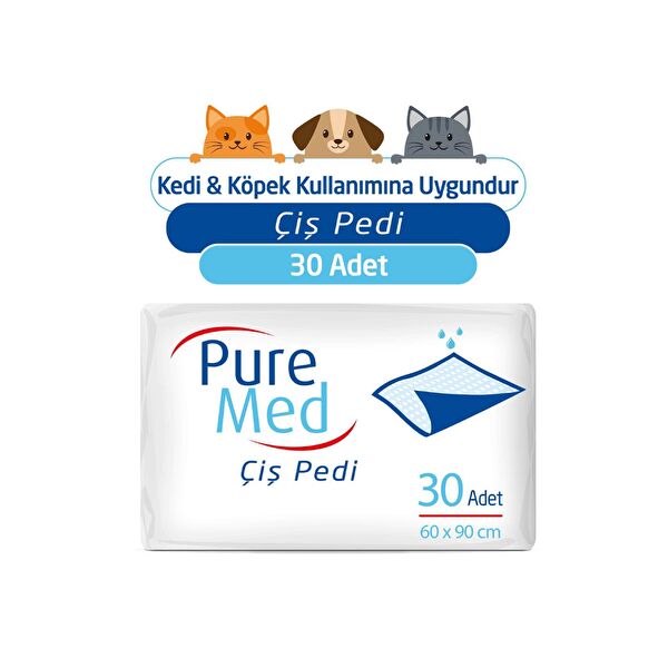 60x90 Cm Kedi Köpek Çiş Pedi 30 Adet