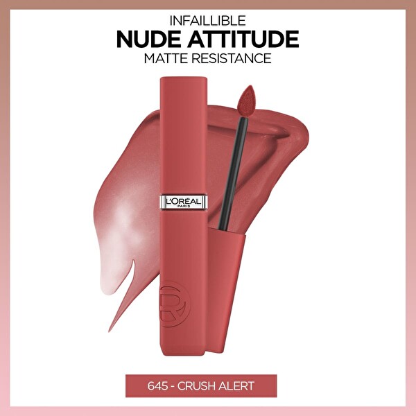 Infaillible Matte Resistance Likit Mat Ruj - 645 Crush Alert