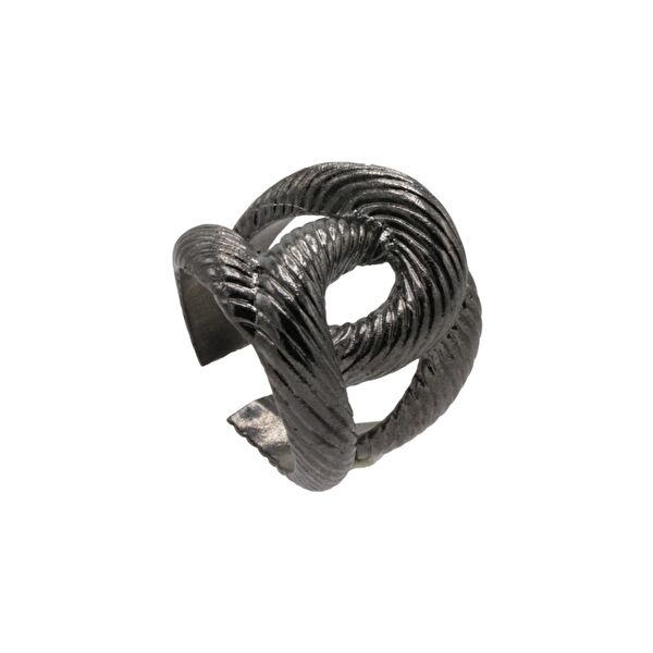 Kadın Antrasit Lak Kaplama Ayarlanabilir Aşk Sarmalı Yüzük