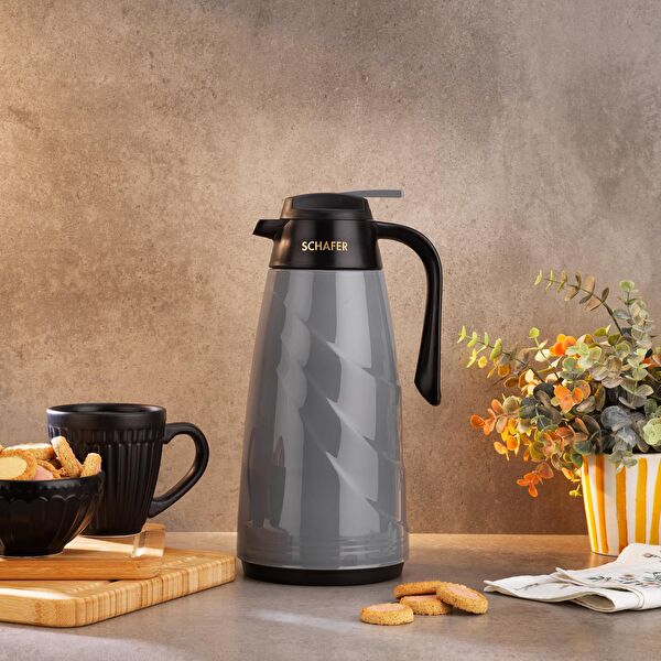 Kitchenhouse Mimoza 1,5 L Cam Termos-Gri