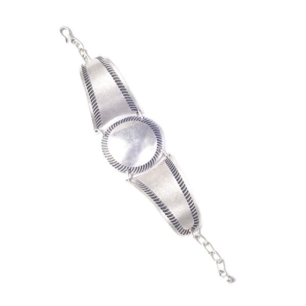 Kadın Antik Gümüş Kaplama Zincirli Bohem Bileklik