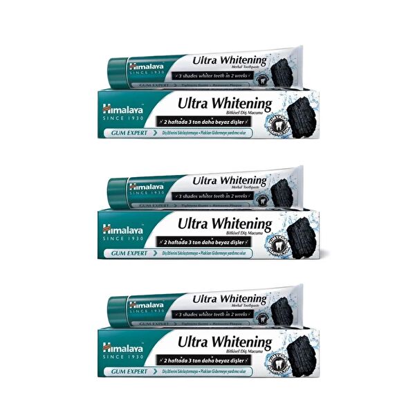 Since 1930 Ultra Whitening Bitkisel Beyazlatıcı Diş Macunu 75 ml 3 Adet, Kimyasal Beyazlatıcı İçermez