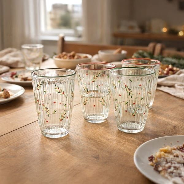 Clara 4'lü Meşrubat Bardağı Seti - Renkli - 395 ml