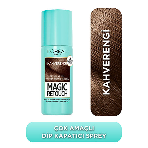 Magic Retouch Beyaz Dipleri Kapatıcı Sprey - Kahverengi (75 ml)