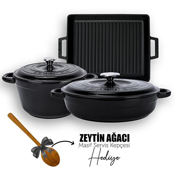 Döküm 6X New Heritage Serisi Döküm Demir Tencere Tava Çeyiz Seti