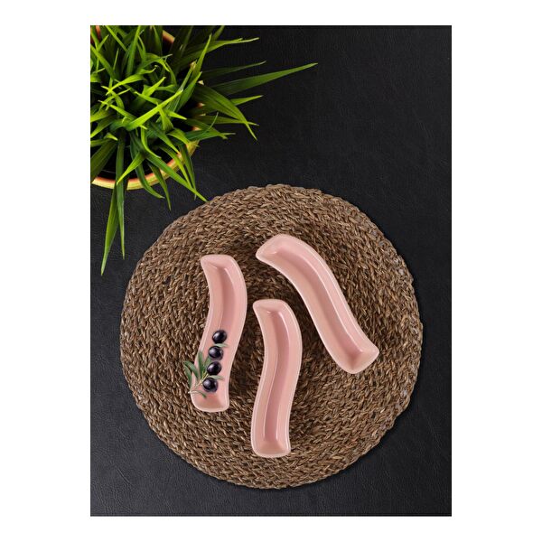 Mat Açık Pembe İvory Zeytinlik 18 Cm 3 Adet